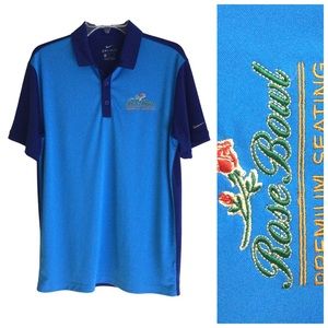 NIKE Dri-Fit Icon Colorblock Polo Rose Bowl Embroidered Sz Men’s Medium
